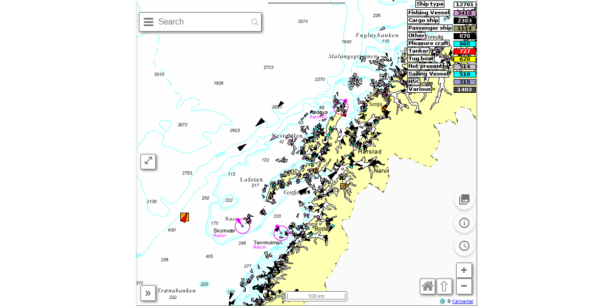 , Skjermdump fra AIS/Track Server, AIS6, , 