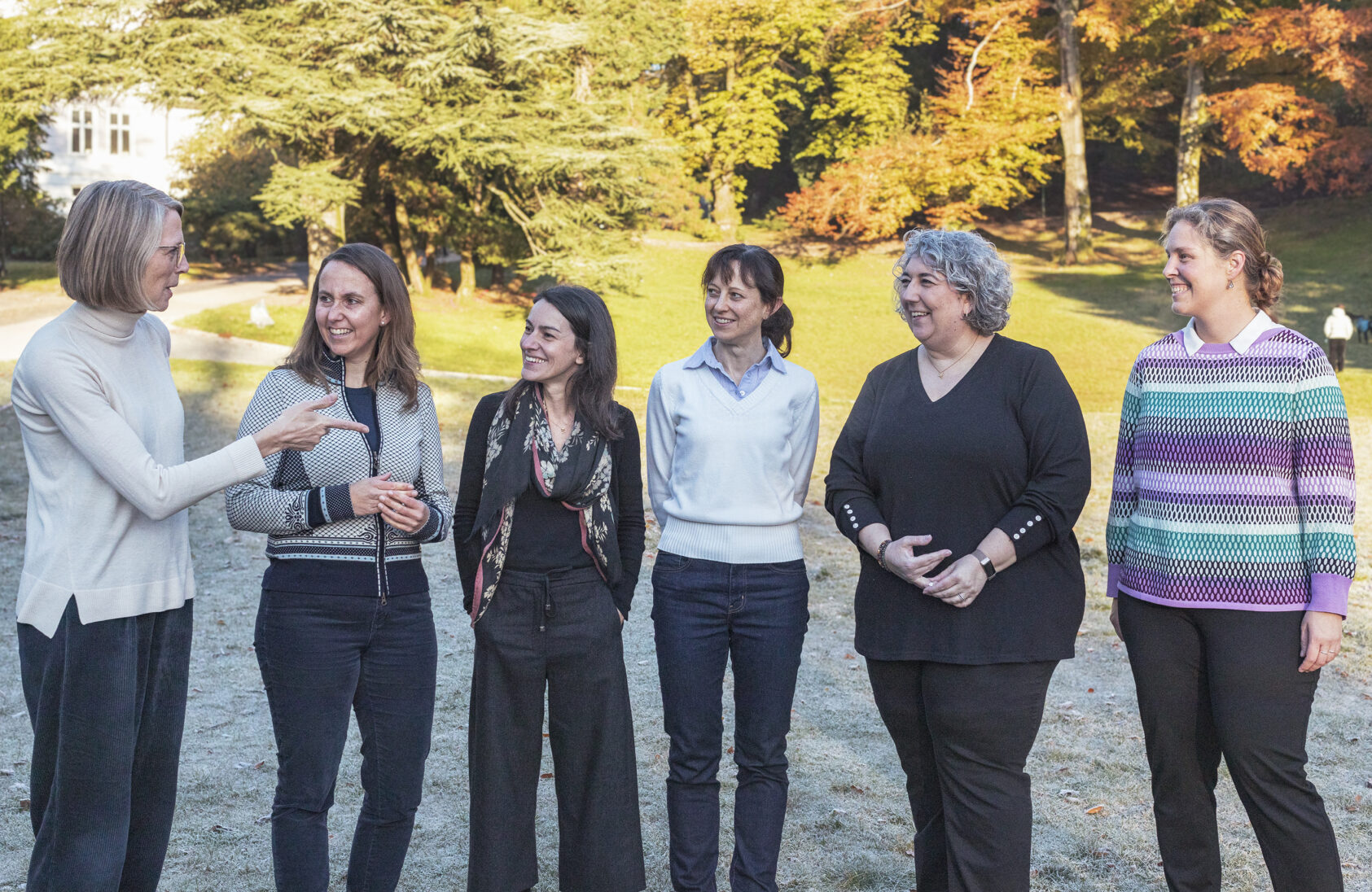 Thomas Hovmøller Ris, In the photo from the left are NORCE EU project leaders Gro Bjerga and Dorinde Kleinegris, Head of international affairs Lola Rodríguez Coronil, and project leaders Priscilla Mooney, Elisa Ravagnan and Petra Langebroek. Some of our project leaders did not have the opportunity to join the photo session., EU prosjektledere Gro Dorinde Lola Priscilla Elisa Petra, ,