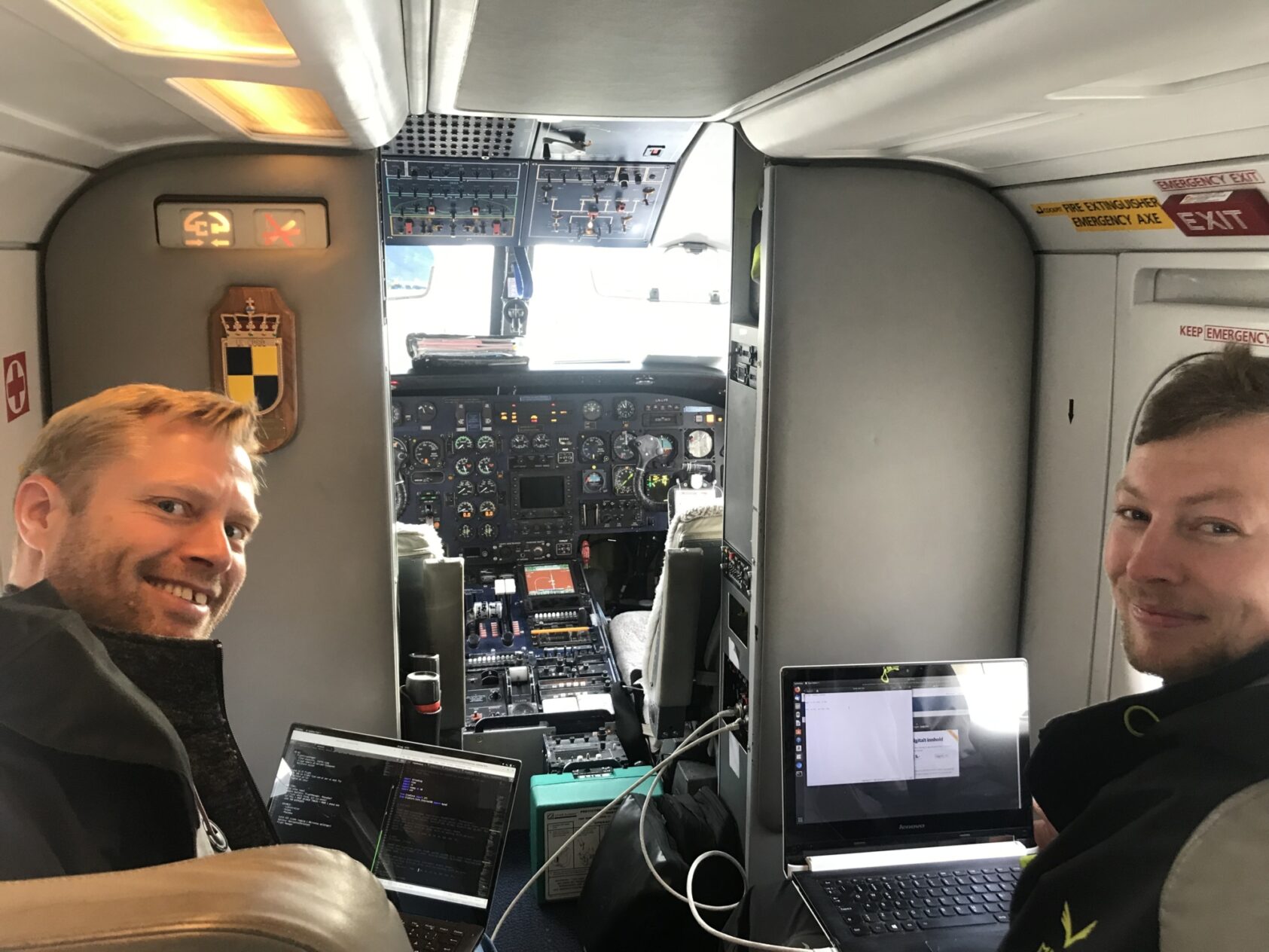 Agnar Sivertsen., Senior Research Scientist Njål Borch (t.v) and engineer Jakop Reistad in NORCE are ready to follow the data collection on the way to Svea., IMG 4089 1 testfl Svea AS, , 