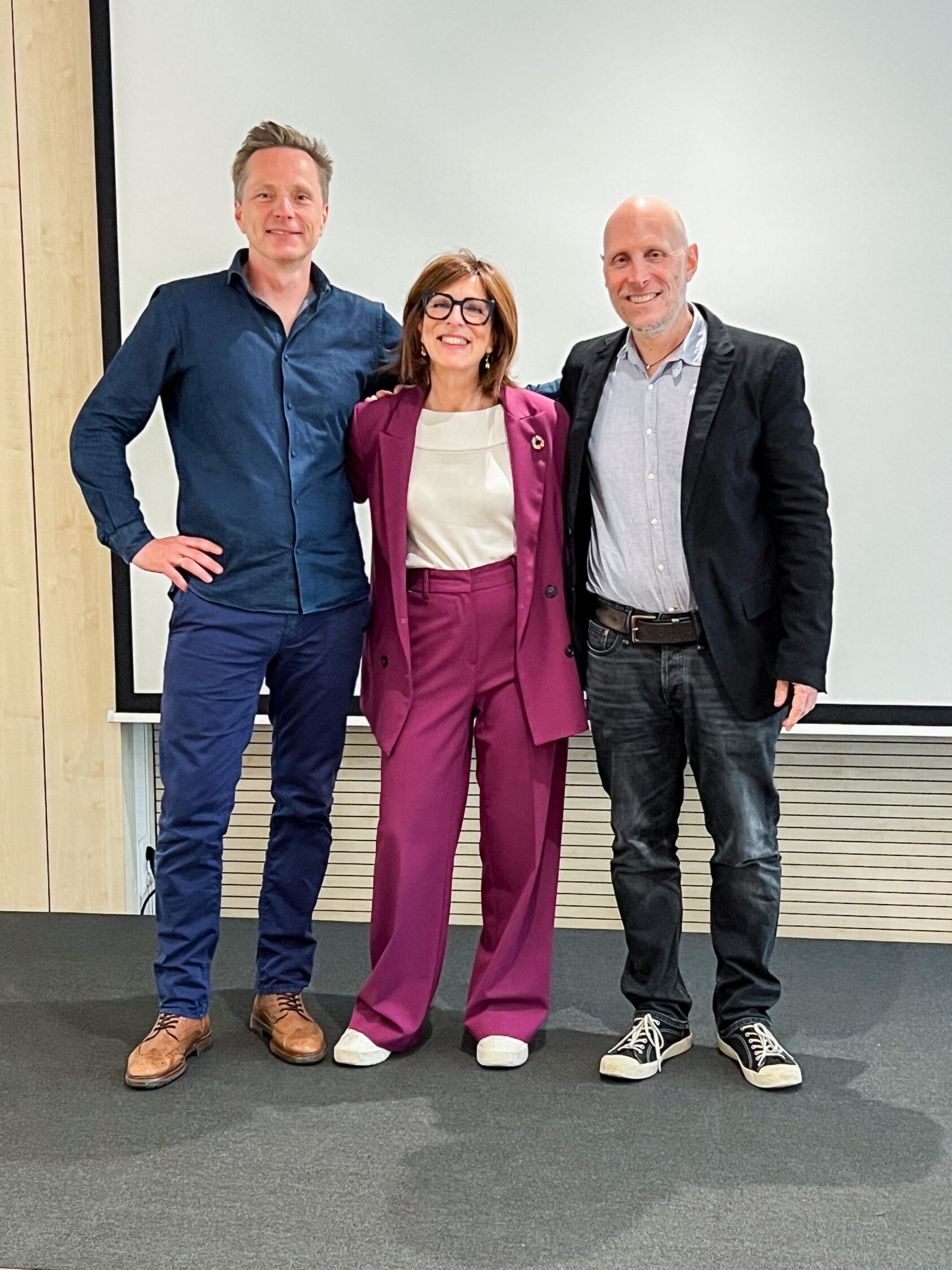 Katrine Jaklin, NORCE, From left: Dr. Erik Kolstad, PI of the CONFER project, Dr. Roberta Boscolo, PI in the FOCUS Africa project and Prof. Michael Singer, PI of the DOWN2EARTH project, Photo Katrine Jaklin NORCE 9494, ,