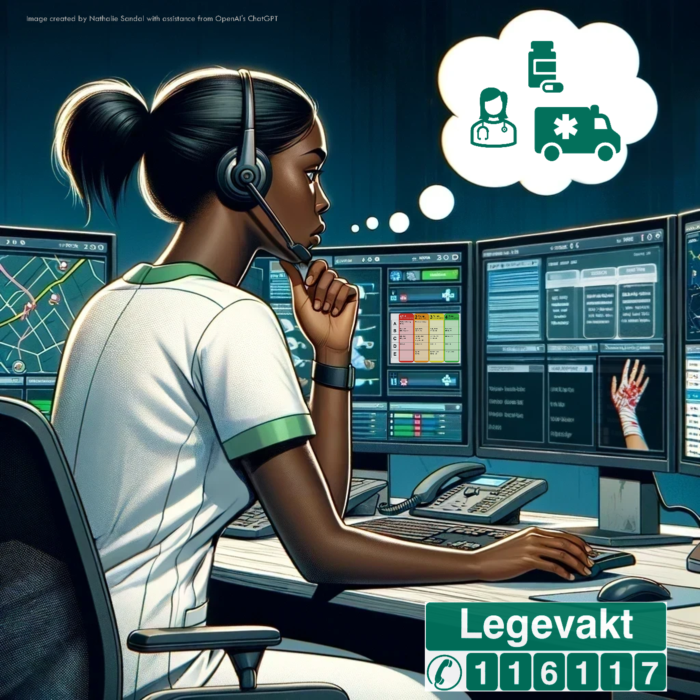 Video i legevaktsentral nathalie