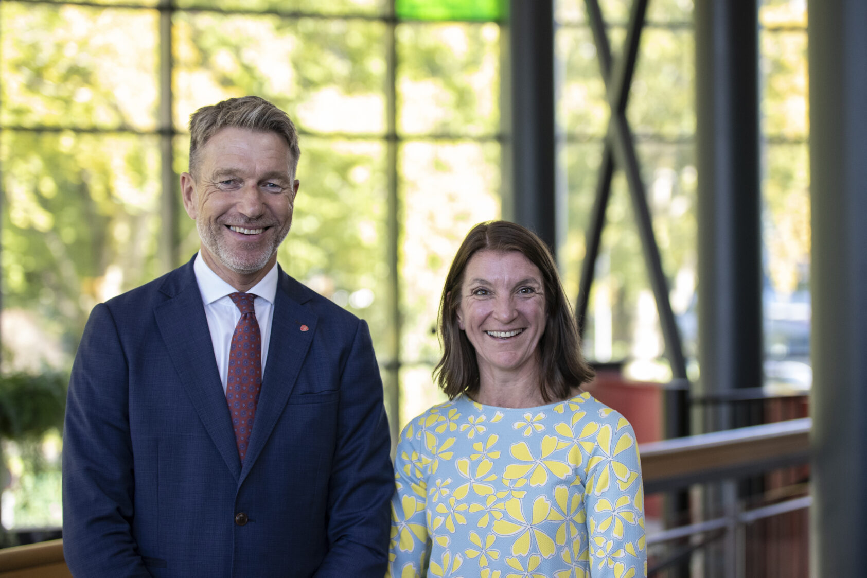 Rune Rolvsjord, NORCE, Sara Gasda, NORCE sammen med energiminister Terje Aasland høsten 2022 under åpning av SFI-senteret CCSR., Assland Gasda2, ,