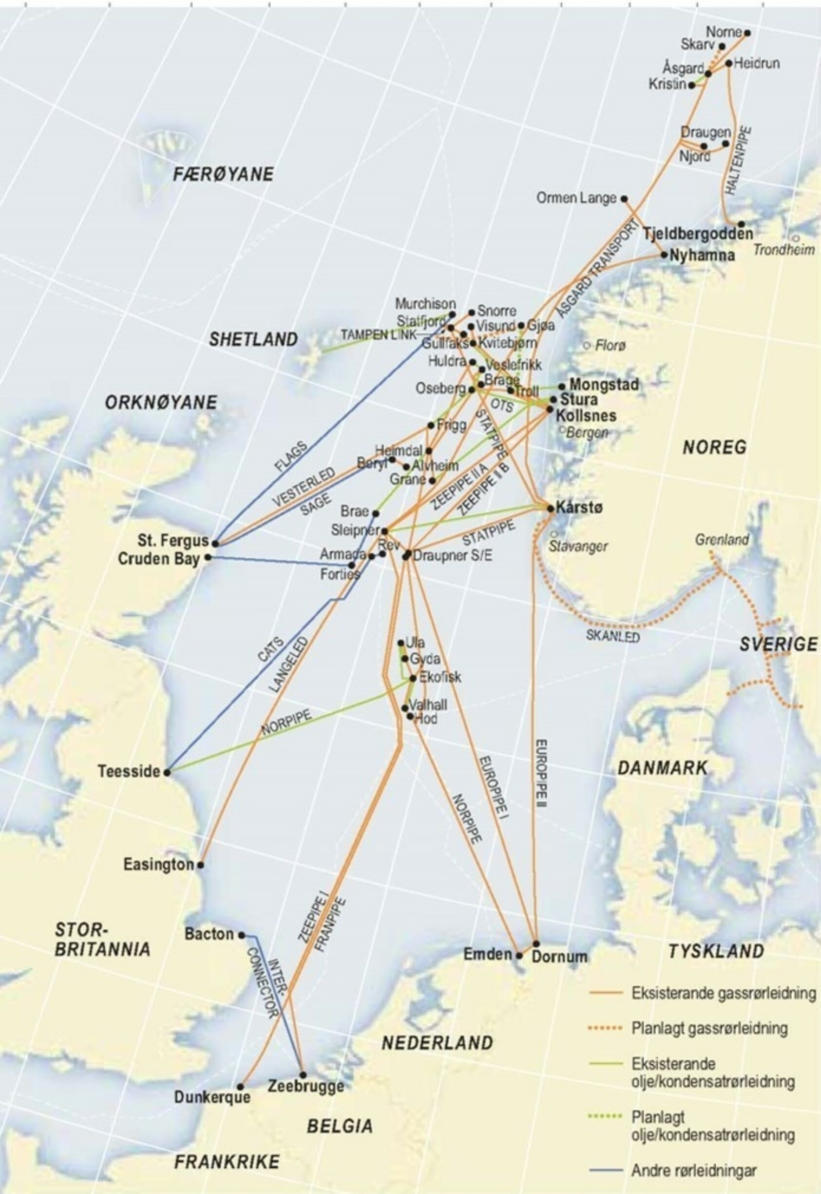, Picture1 Tegningen fra Oljedirektoratet viser gassrørledninger i Nordsjøen., Picture1, ,