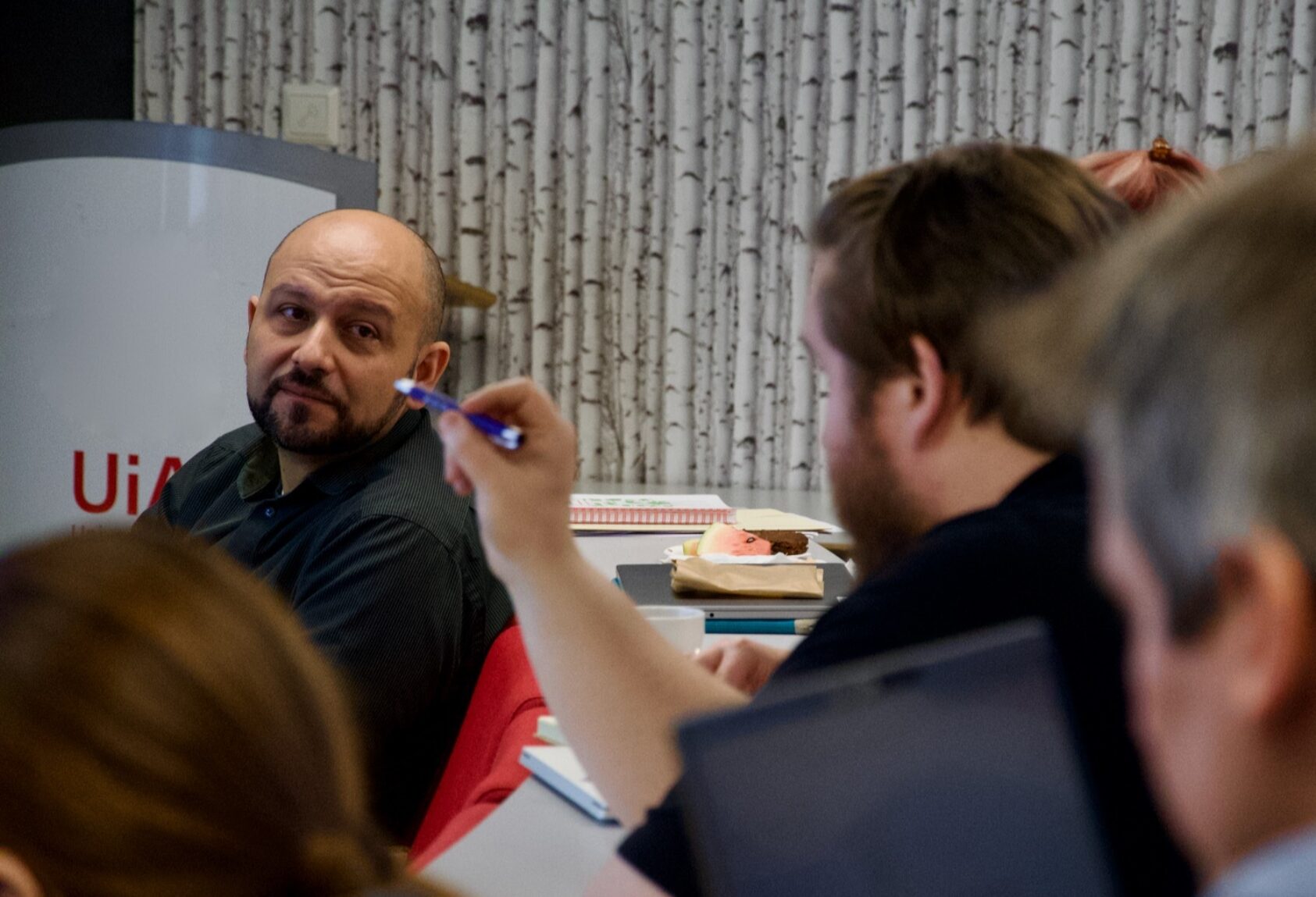 Arne Roger Janse, Nabil Belbachir, forskningsleder i NORCE og prosjektkoordinator for iBot4CRMs., I Bot4 CR Ms kickoff 1388 1, ,