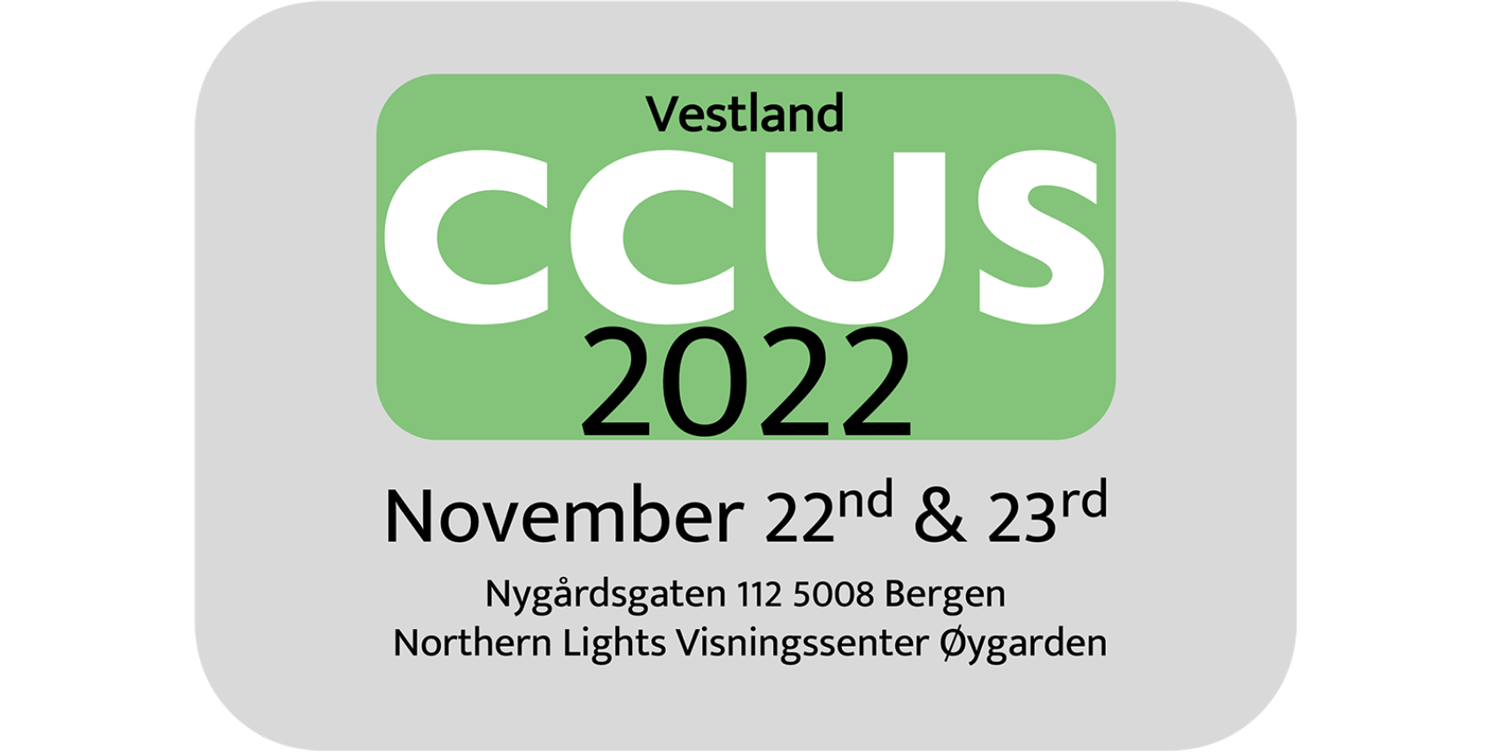 , , Vestland CCUS2022 logo, <p>Vestland CCUS 2202</p>, plakat med tittel sted og dato for seminar